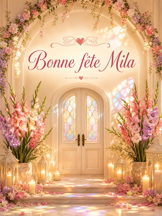 Carte bonne fête Mila