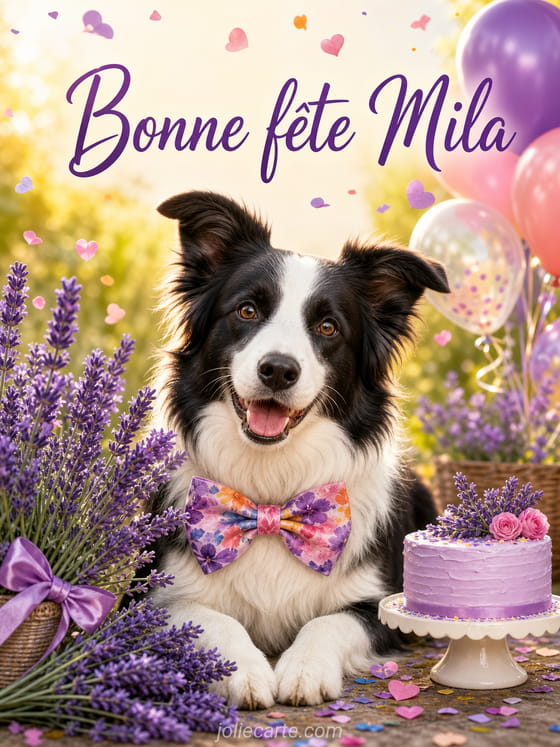 Carte bonne fête Mila