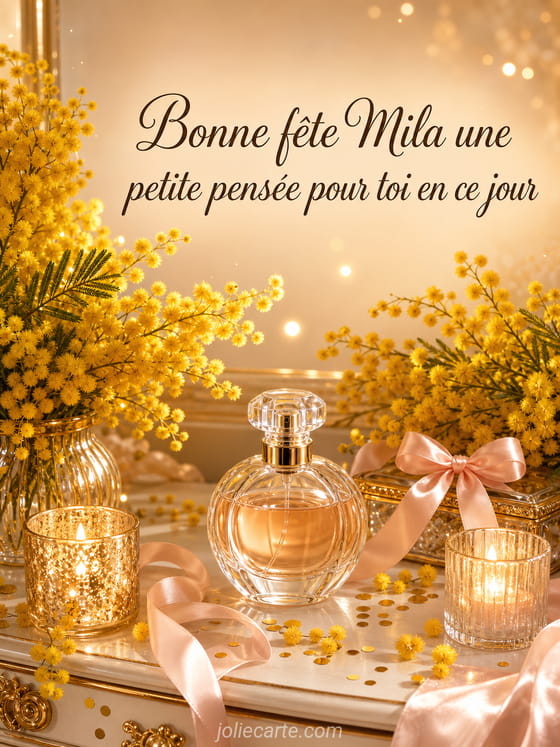 Carte bonne fête Mila