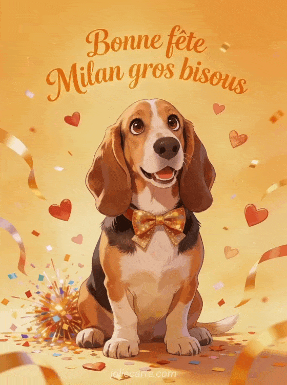 Bonne fête Milan - Bonne fete milan gros bisous