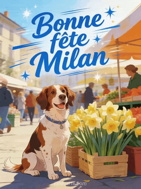 Bonne fête Milan - Bonne fete milan gif anime