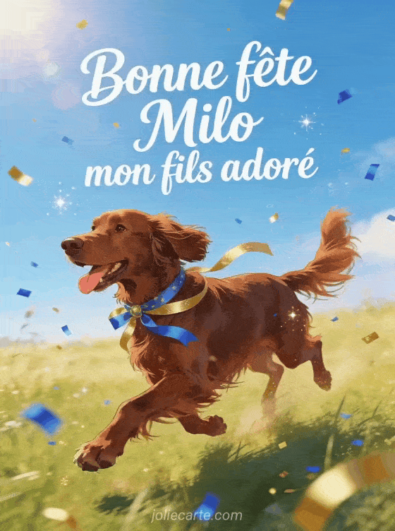 Bonne fête Milo - Bonne fete milo mon fils
