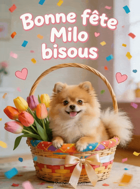 Bonne fête Milo - Bonne fete milo bisous