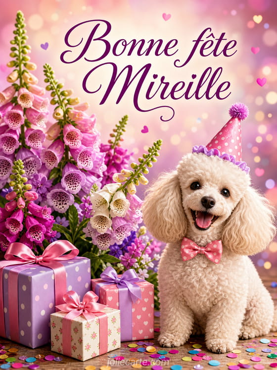 Carte bonne fête Mireille
