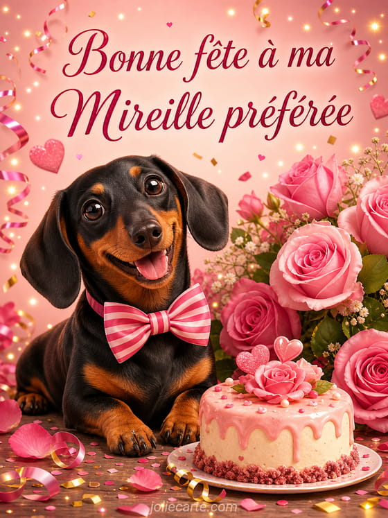 Carte bonne fête Mireille