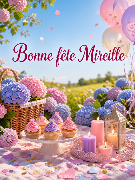 Carte bonne fête Mireille