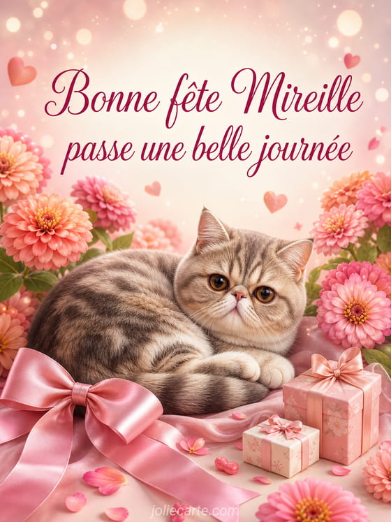 Carte bonne fête Mireille
