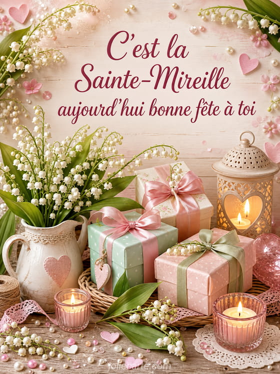 Carte bonne fête Mireille