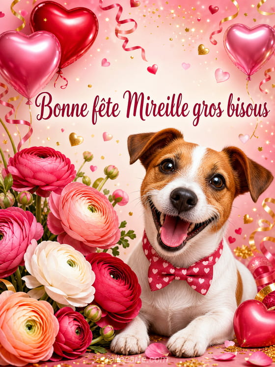 Carte bonne fête Mireille