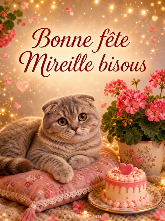 Carte bonne fête Mireille