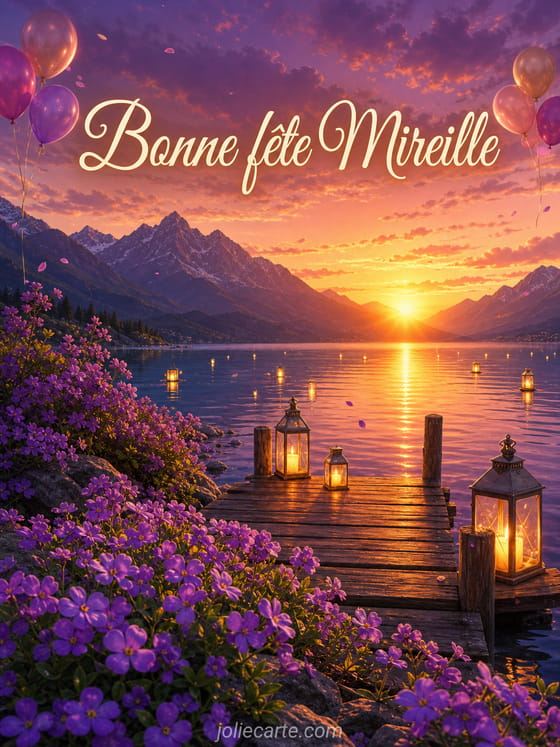 Carte bonne fête Mireille