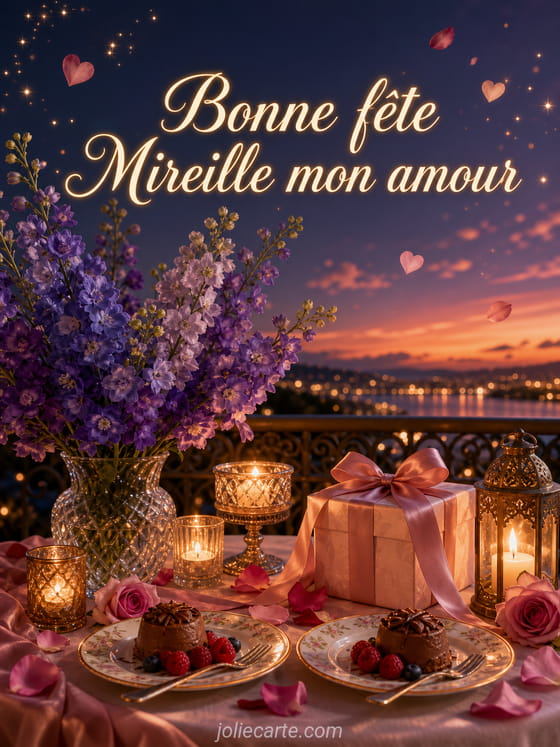 Carte bonne fête Mireille