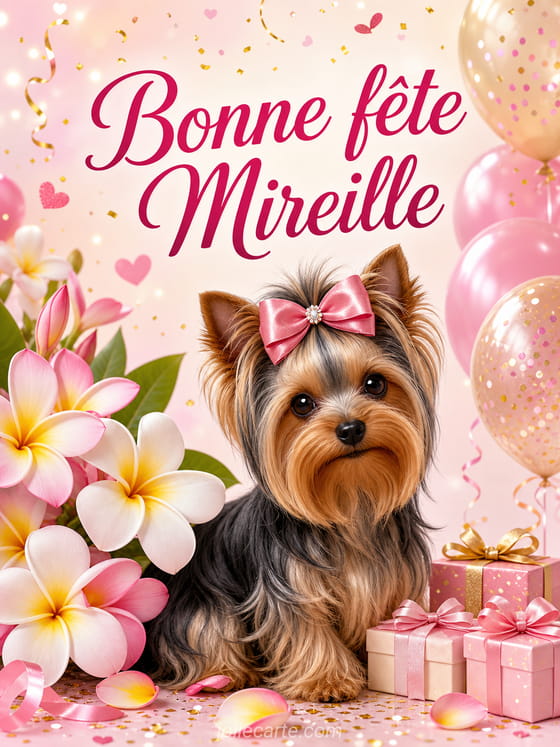 Carte bonne fête Mireille