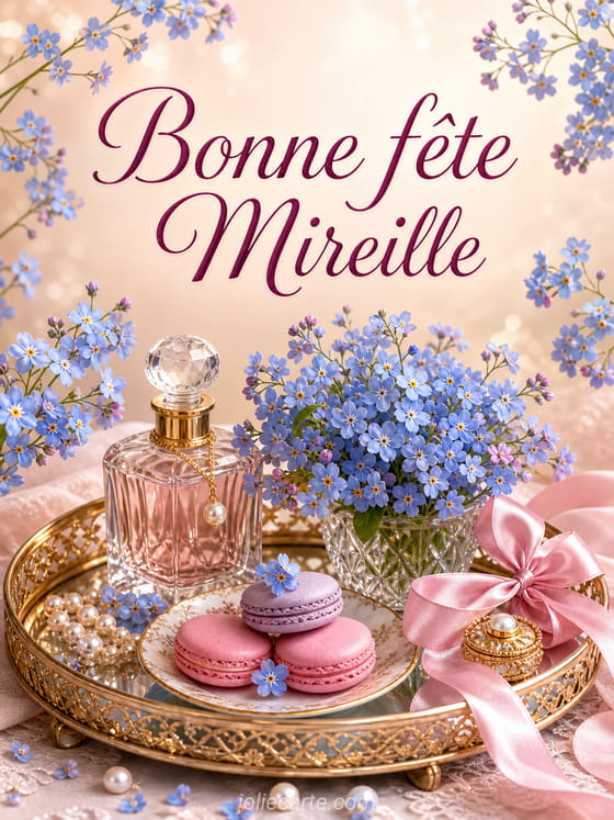 Carte bonne fête Mireille