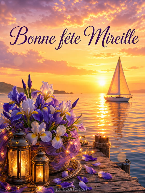 Carte bonne fête Mireille