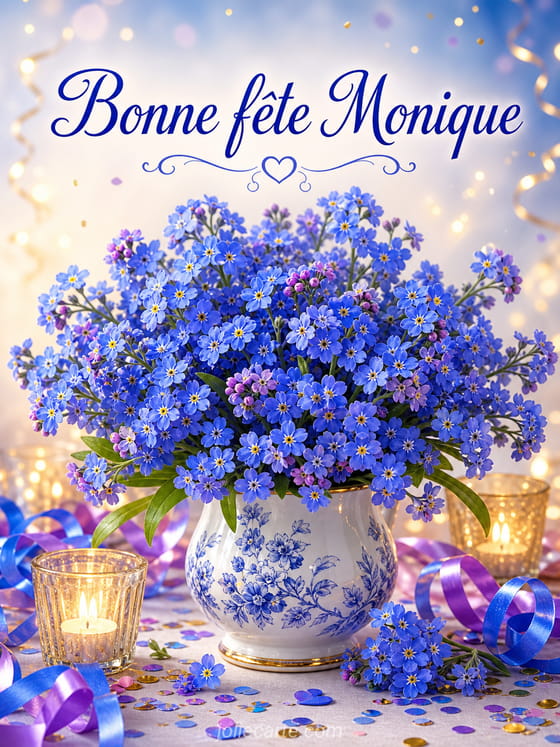 Carte bonne fĂȘte Monique