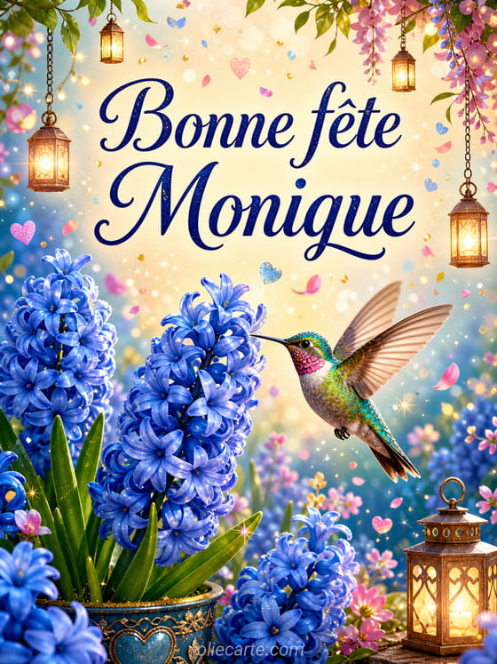 Carte bonne fĂȘte Monique