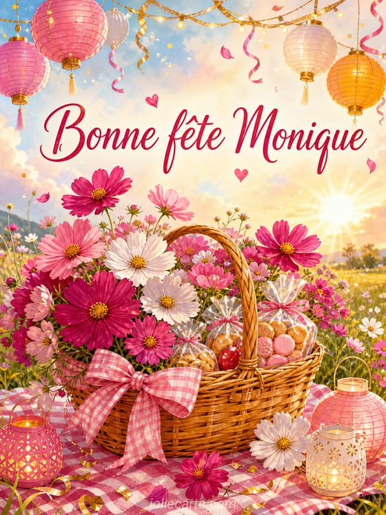 Carte bonne fĂȘte Monique