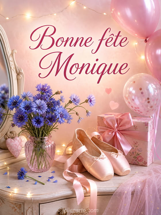 Carte bonne fĂȘte Monique