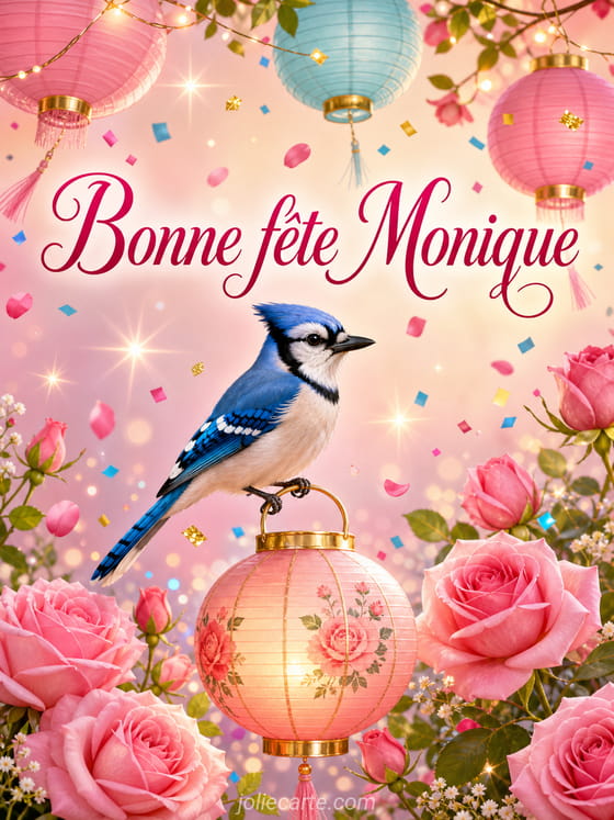 Carte bonne fĂȘte Monique