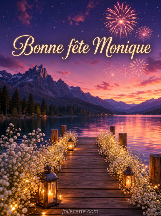 Carte bonne fĂȘte Monique