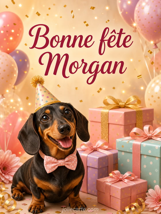 Carte bonne fête Morgan