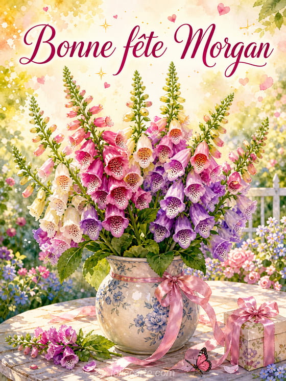 Carte bonne fête Morgan