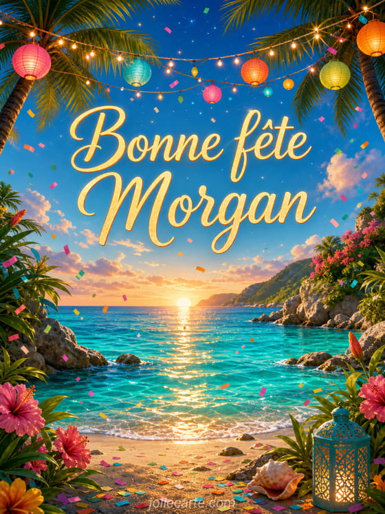 Carte bonne fête Morgan