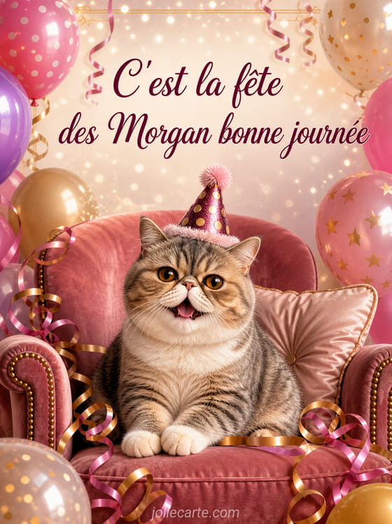 Carte bonne fête Morgan