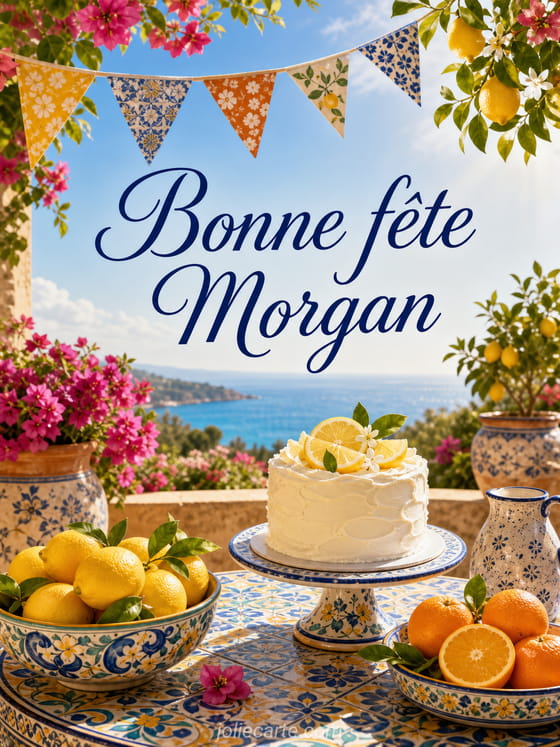 Carte bonne fête Morgan