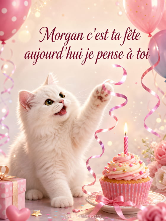 Carte bonne fête Morgan