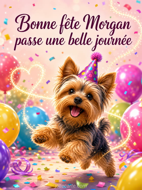 Carte bonne fête Morgan