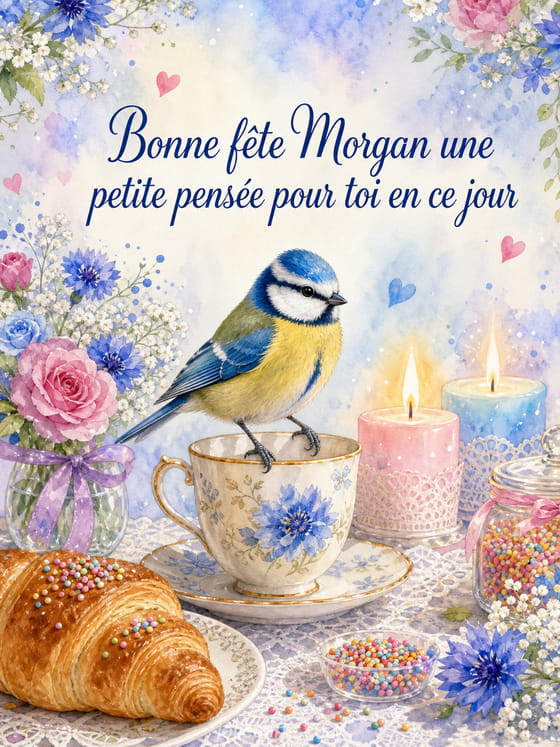 Carte bonne fête Morgan