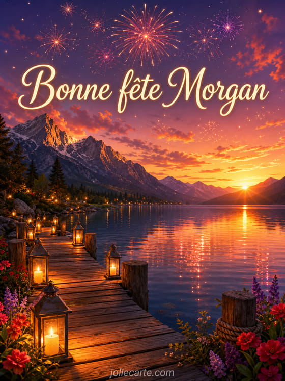 Carte bonne fête Morgan