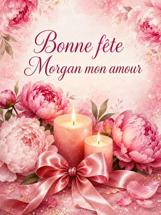 Carte bonne fête Morgan