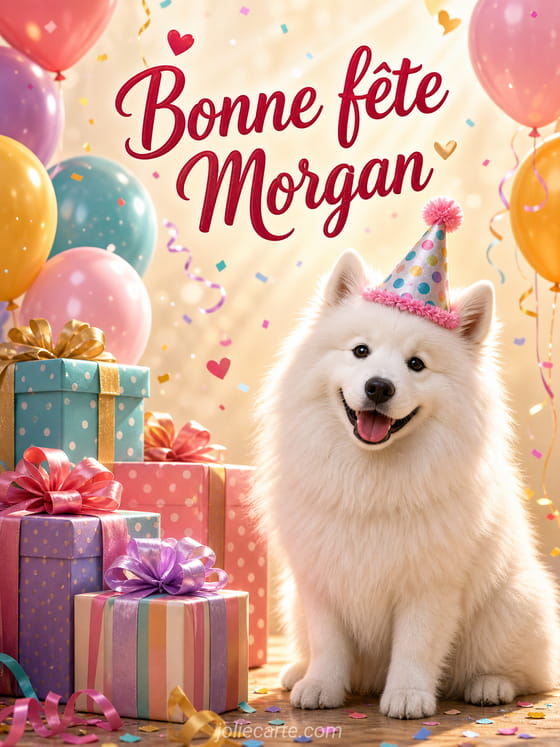 Carte bonne fête Morgan