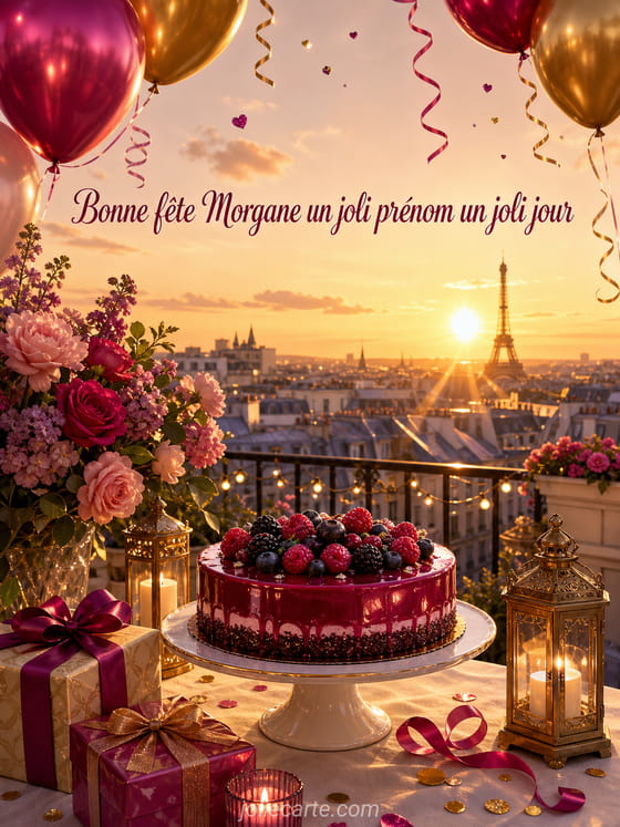 Carte bonne fête Morgane