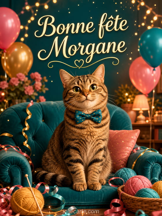 Carte bonne fête Morgane