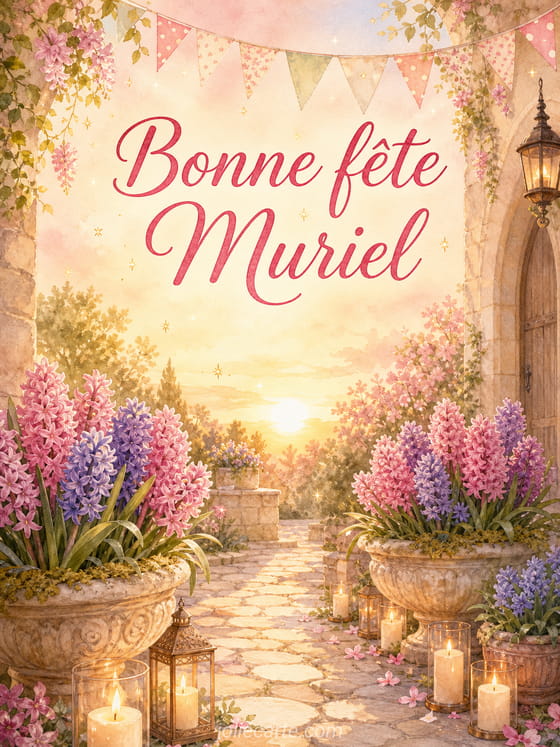 Carte bonne fĂȘte Muriel