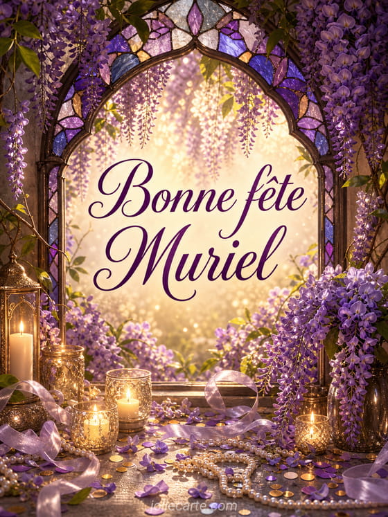 Carte bonne fĂȘte Muriel