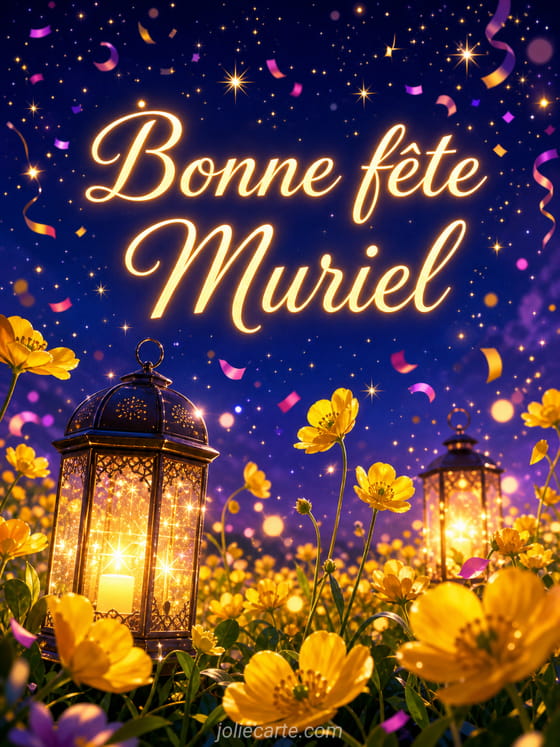 Carte bonne fĂȘte Muriel
