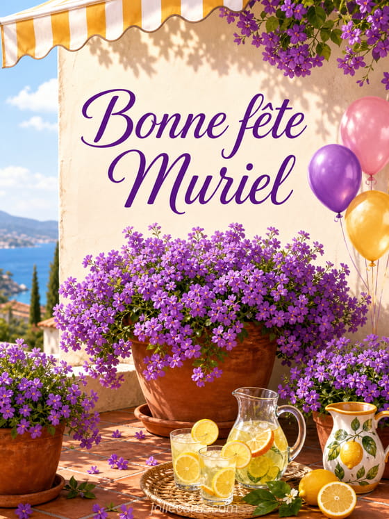 Carte bonne fĂȘte Muriel