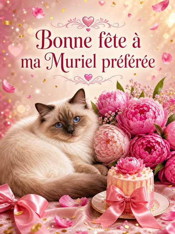 Carte bonne fĂȘte Muriel