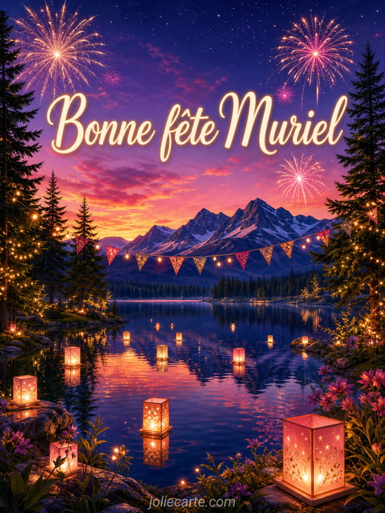 Carte bonne fĂȘte Muriel