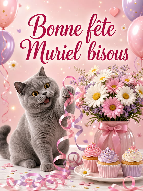 Carte bonne fĂȘte Muriel