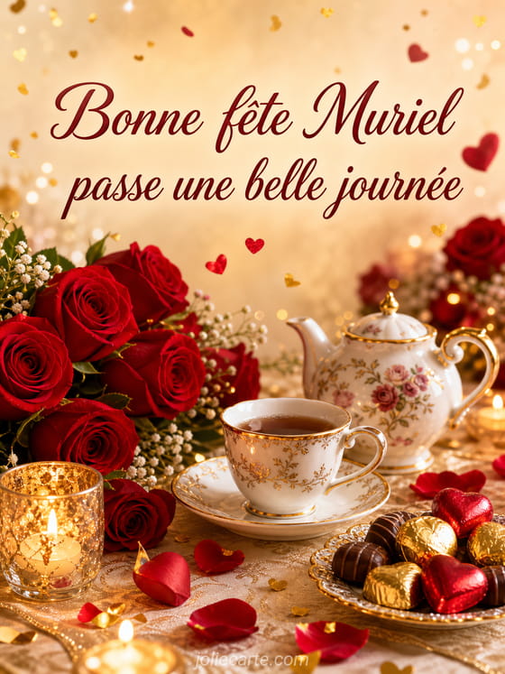 Carte bonne fĂȘte Muriel