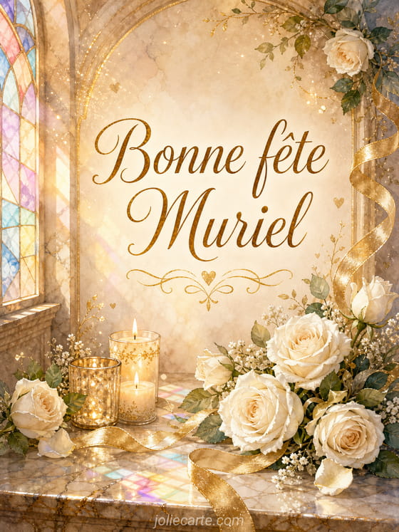 Carte bonne fĂȘte Muriel