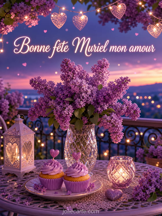 Carte bonne fĂȘte Muriel