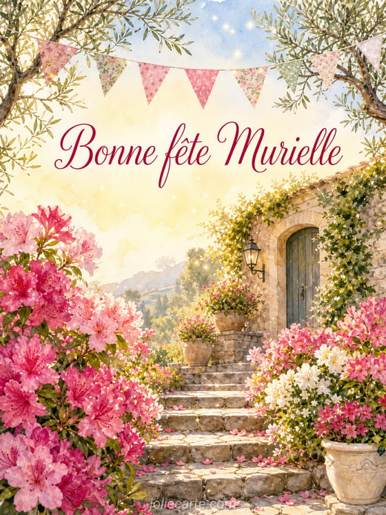 Carte bonne fĂȘte Murielle