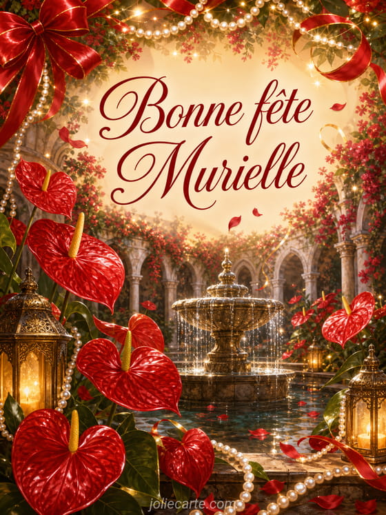 Carte bonne fĂȘte Murielle